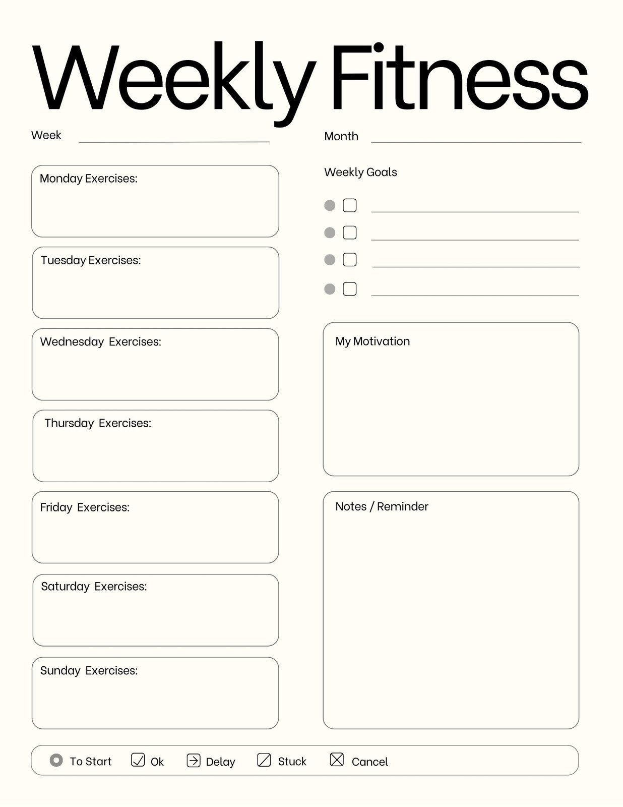 Free And Customizable Weekly Planner Templates Canva