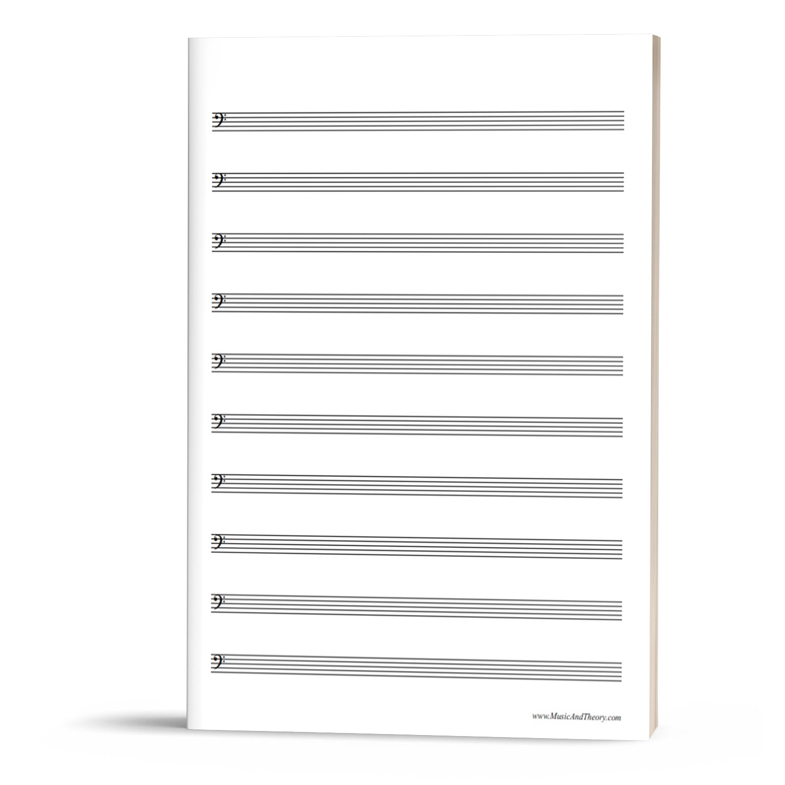FREE Bass Clef Manuscript Paper Bass Staff Paper MusicAndTheory