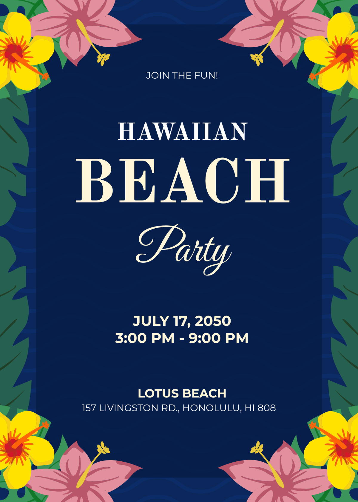 Free Beach Invitation Templates Editable And Printable