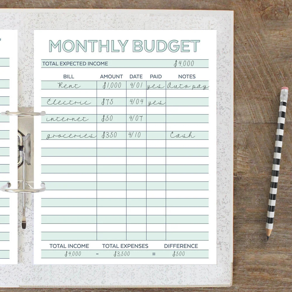 free beginner printable budget worksheet savor savvy