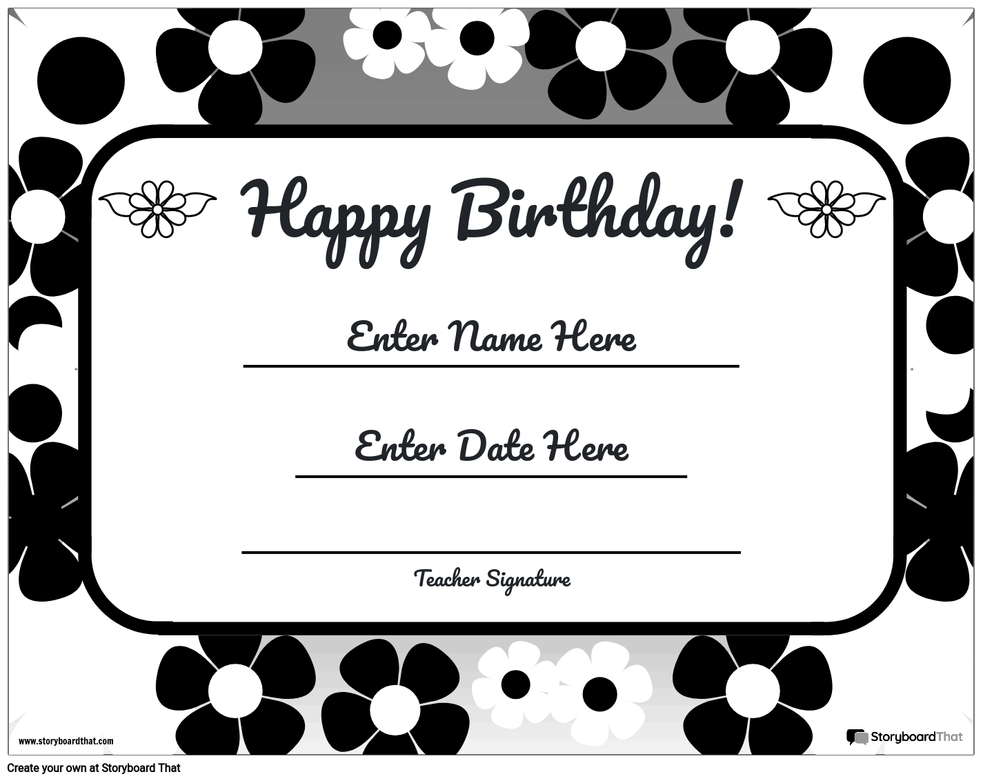 Free Birthday Certificate Templates Storyboard That