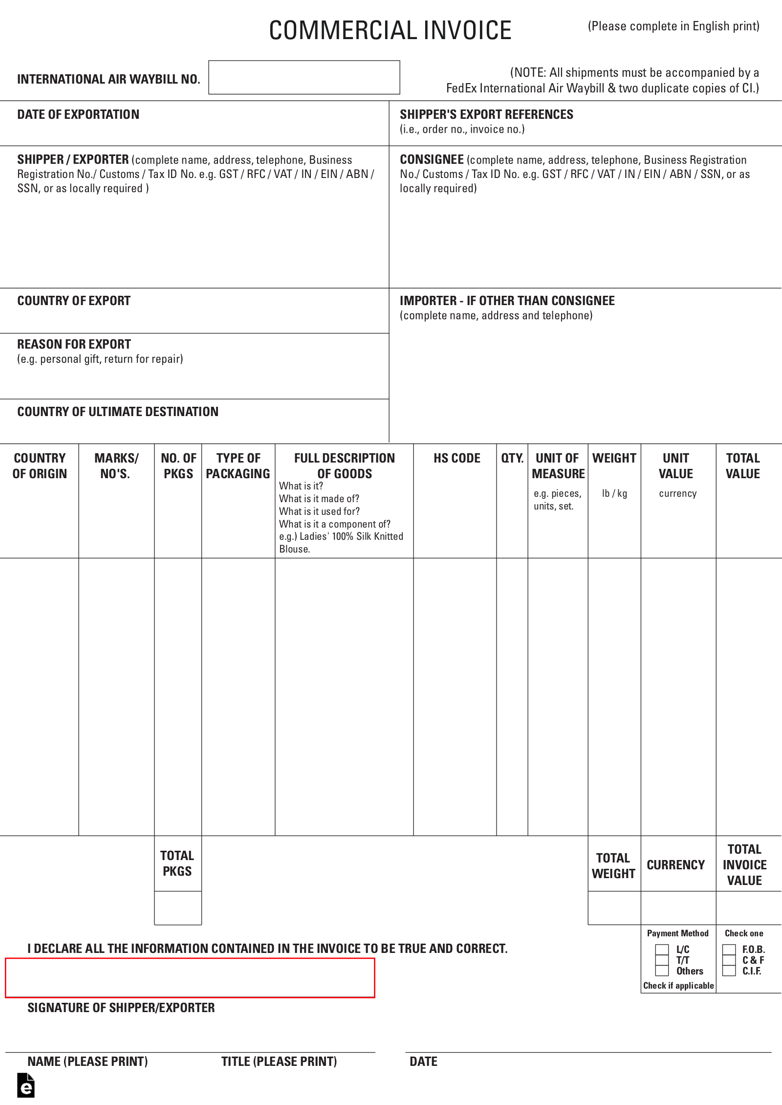 Free Printable Invoice Templates Word