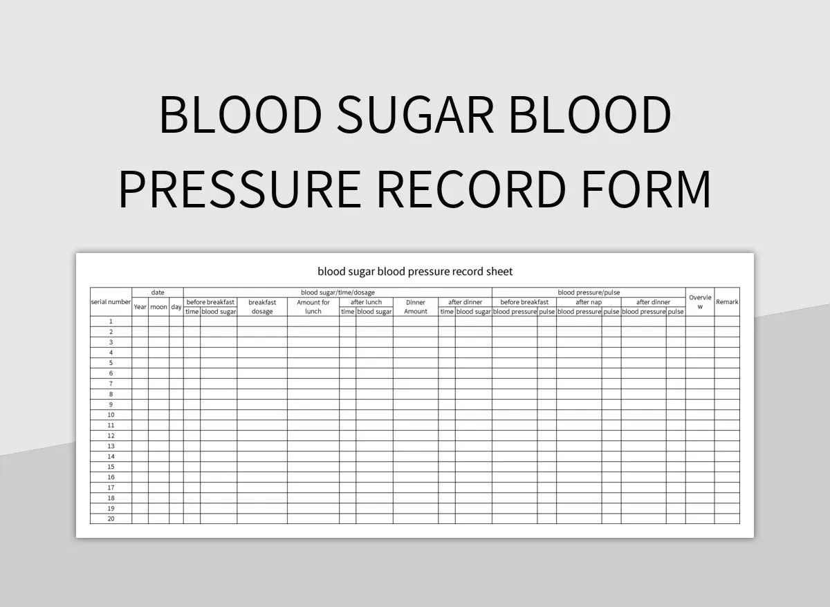 Free Blood Pressure Templates For Google Sheets And Microsoft Excel Slidesdocs