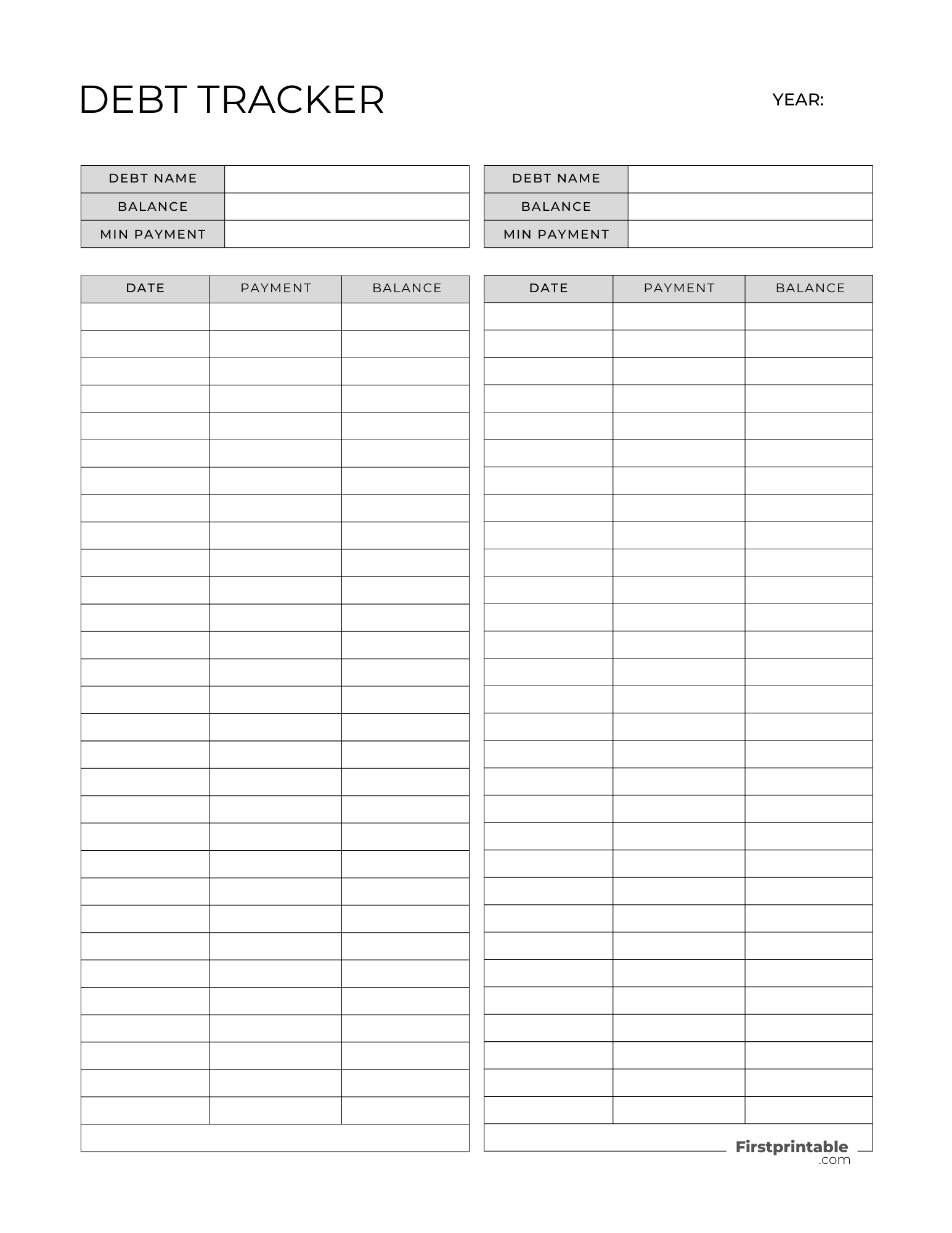 Free Budget Planner Templates Printable Fillable