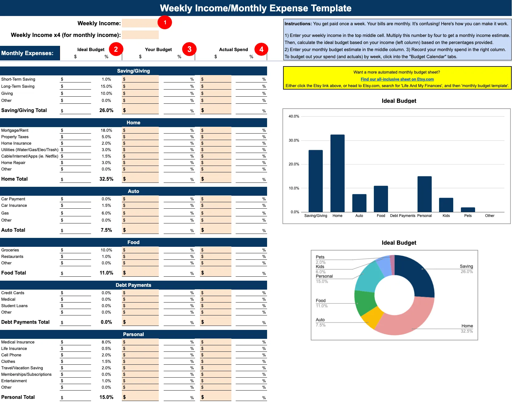 Free Budget Templates Excel Google Sheets Numbers 