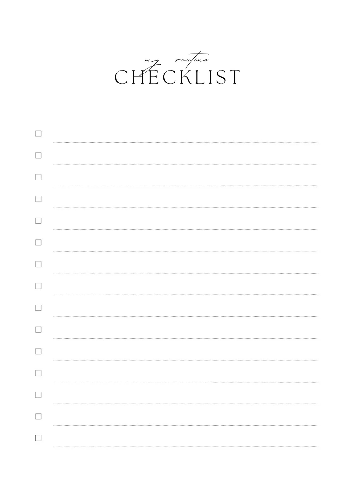 Free Custom Downloadable Checklist Templates Canva