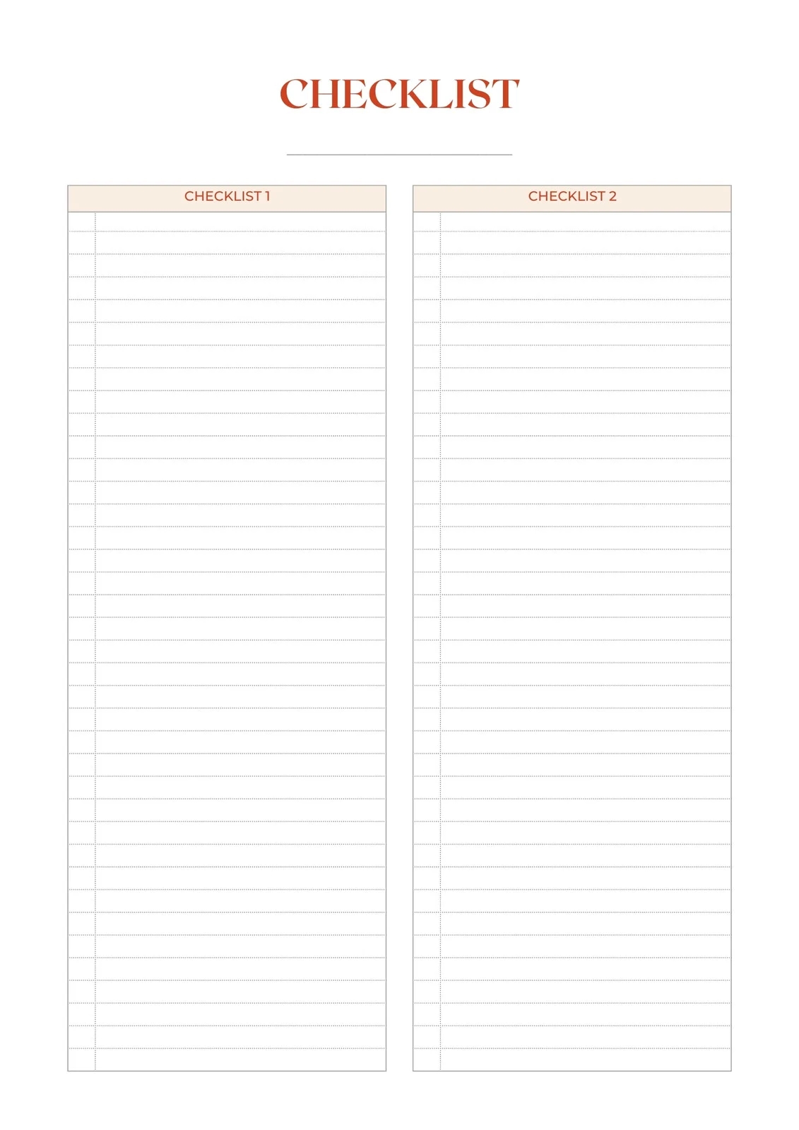 Free Custom Downloadable Checklist Templates Canva