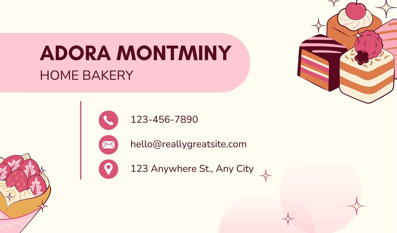 Free Printable Business Cards Bakery