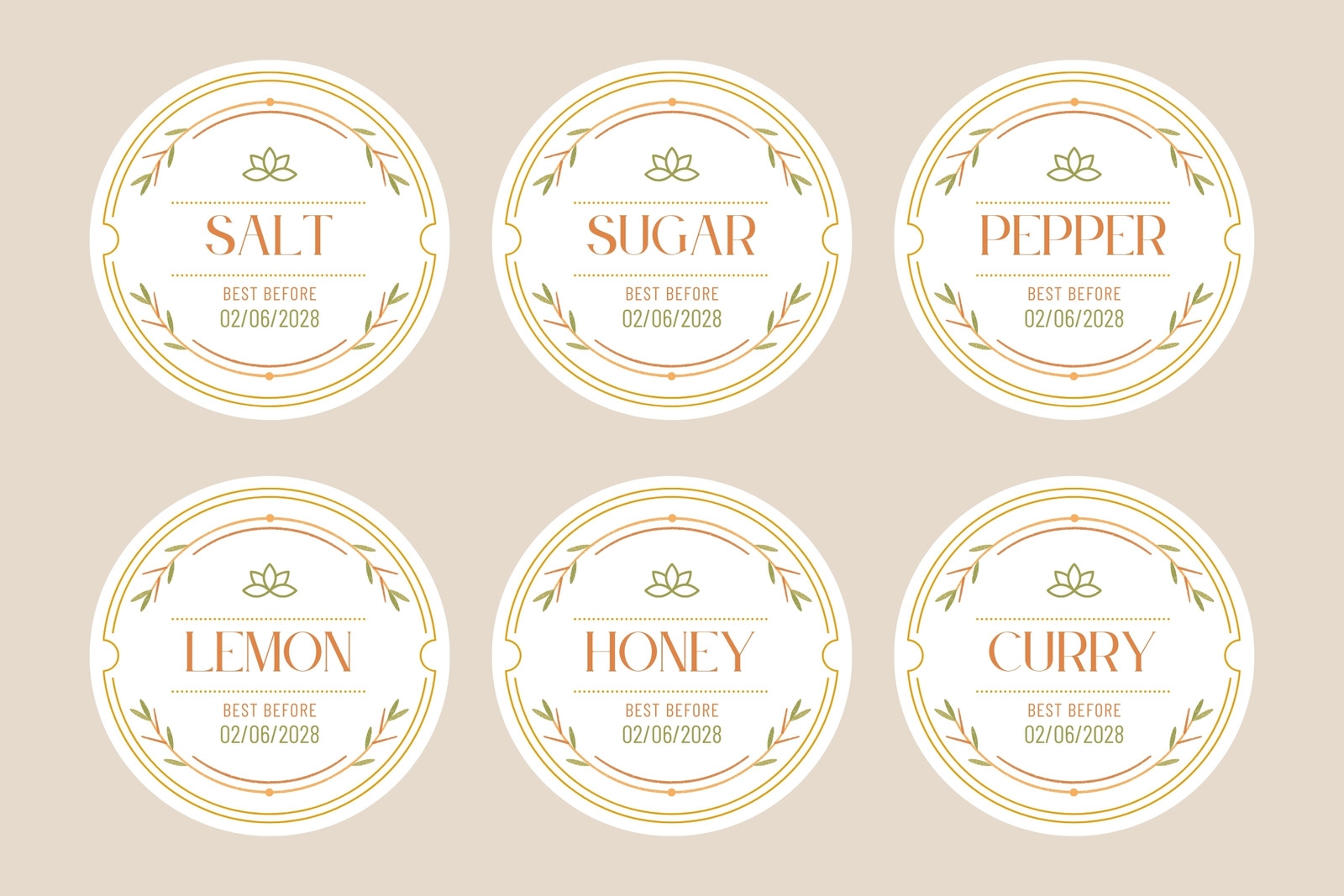 Free Custom Printable Food Label Templates Canva
