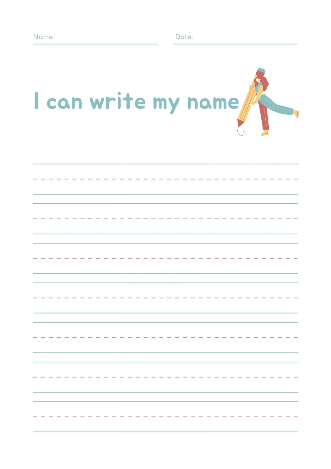 Free Printable Name Tracing Sheets For Kids