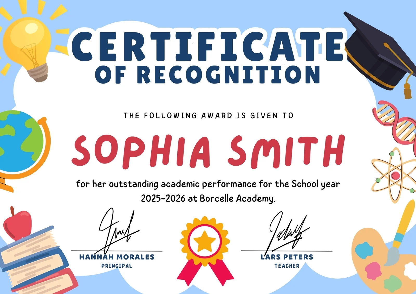Free Custom Printable School Certificate Templates Canva