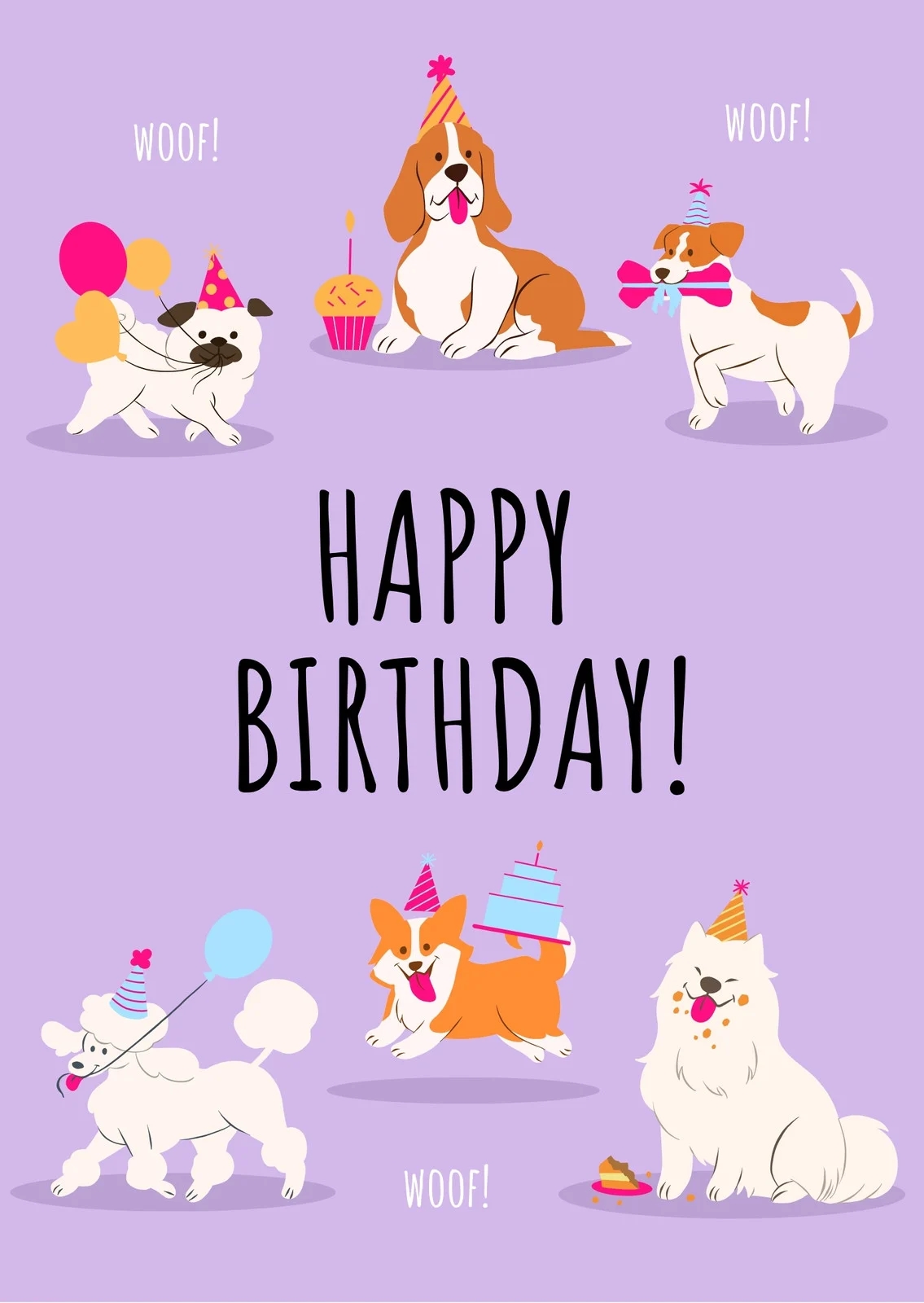 Free Customizable Printable Dog Card Templates Canva