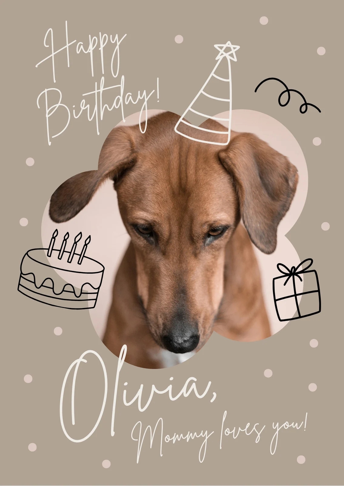 Free Customizable Printable Dog Card Templates Canva