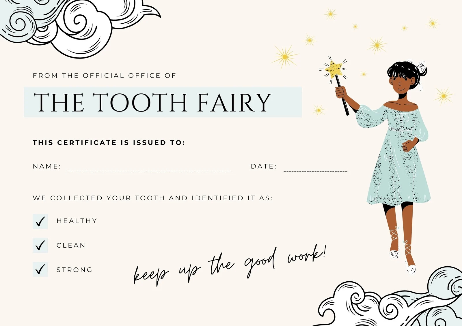 Free Printable Tooth Fairy Letterhead