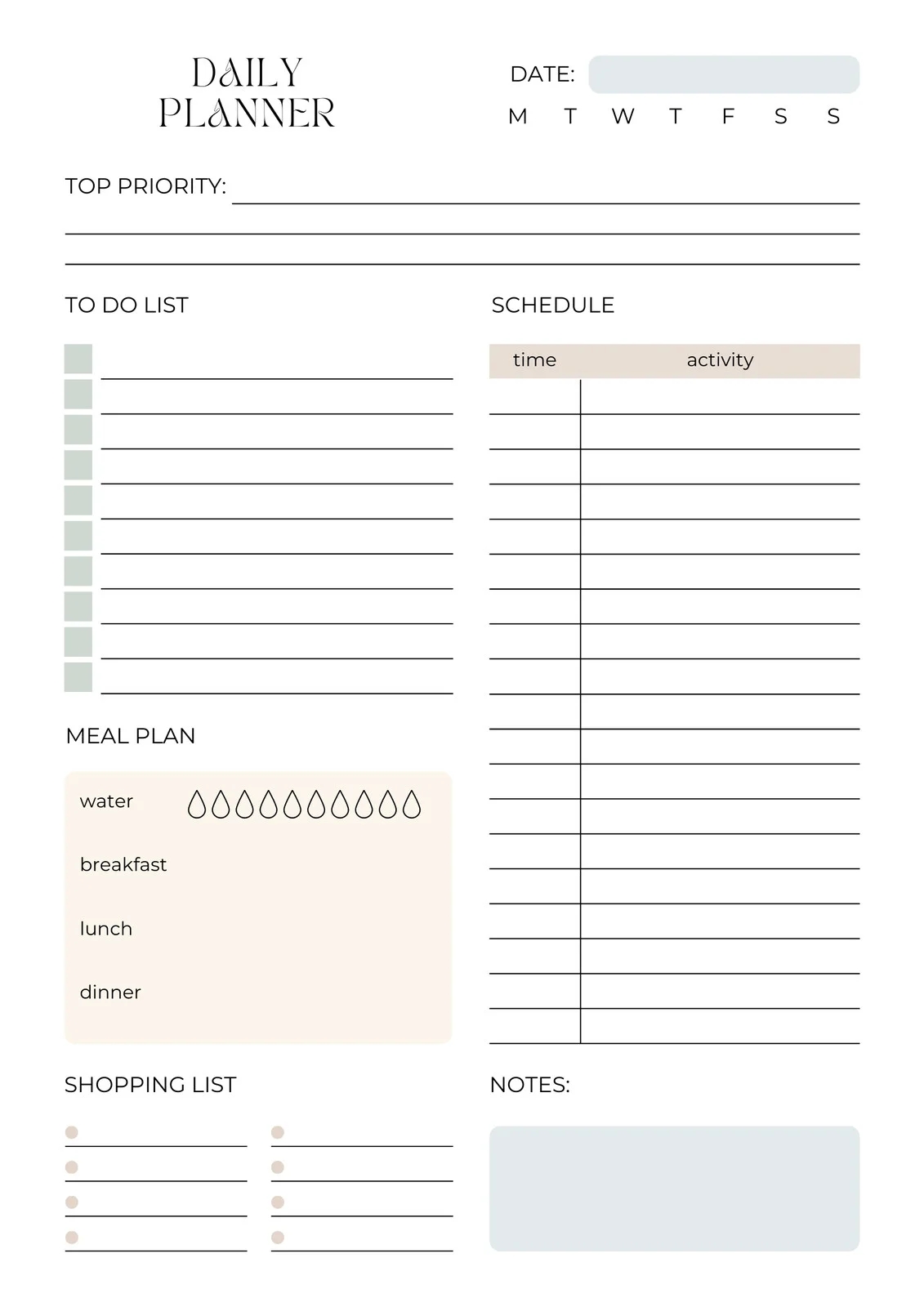 Free Daily Planner Templates To Customize Canva