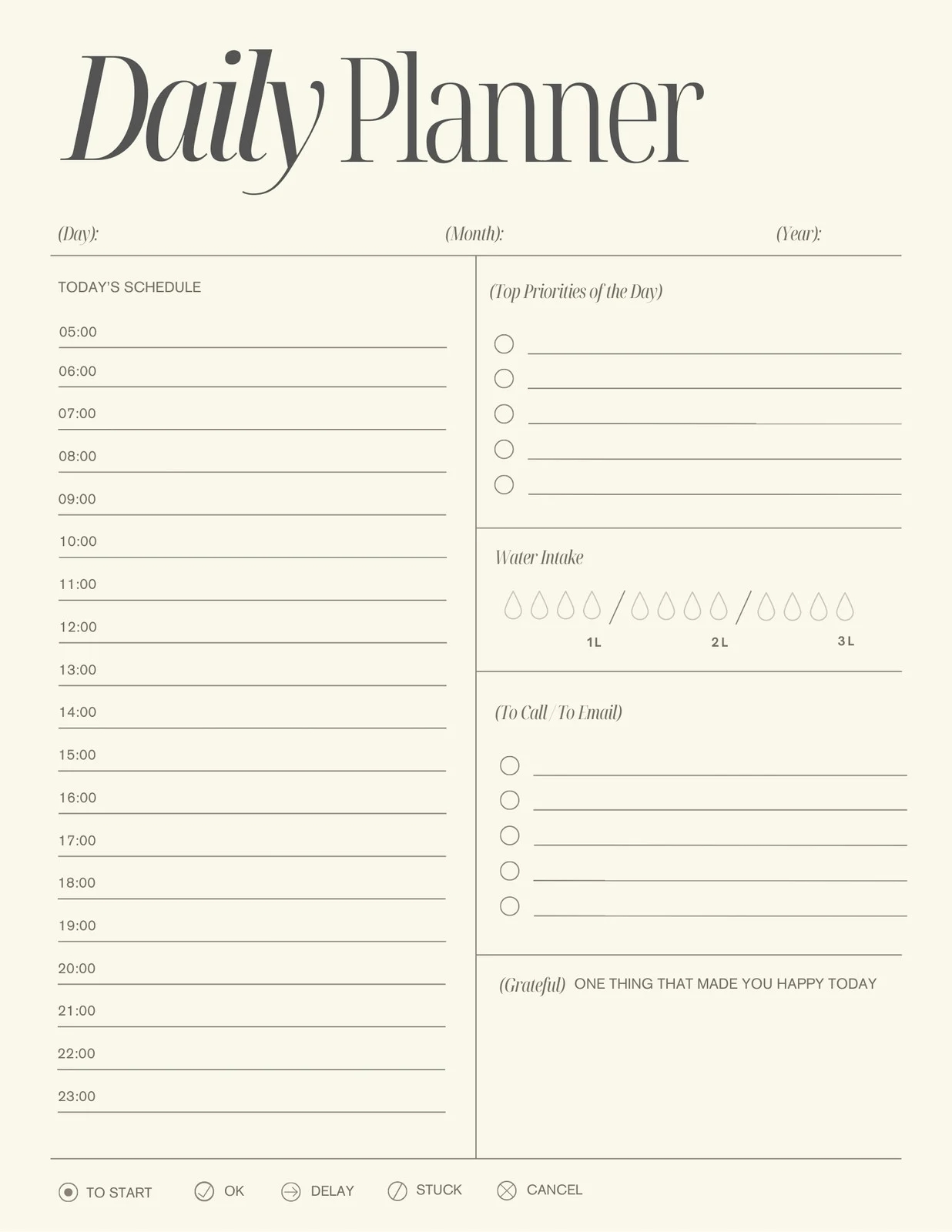 Free Daily Planner Templates To Customize Canva Free Daily Planner Templates To Customize Canva