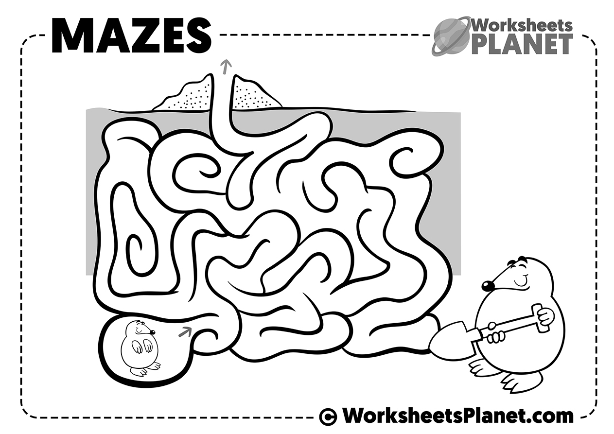 Free Printable Mazes For 5 Year Olds