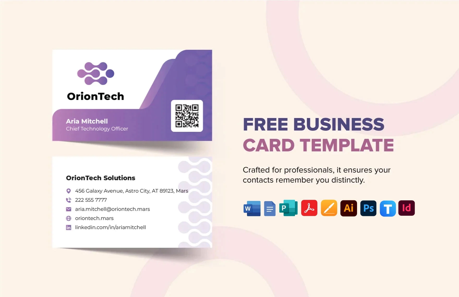 Free Editable Business Card Templates In PDF To Download