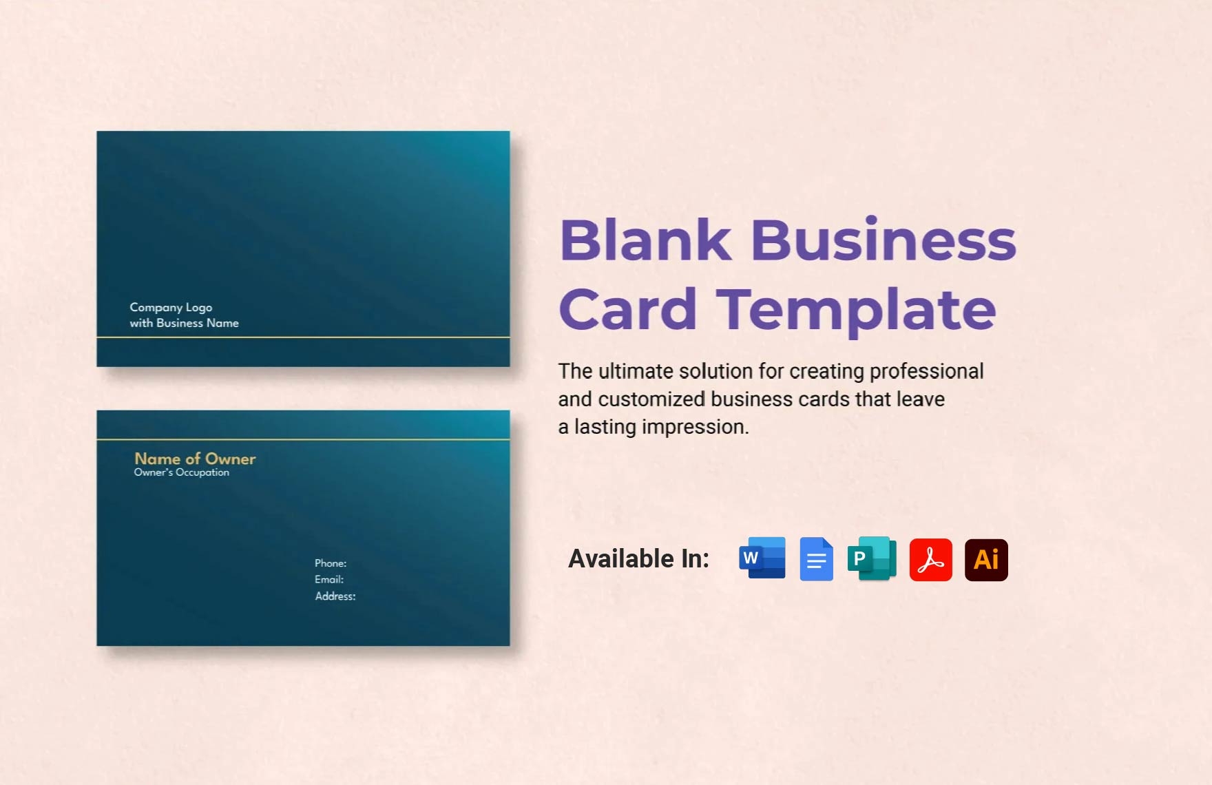 Free Editable Business Card Templates In PDF To Download