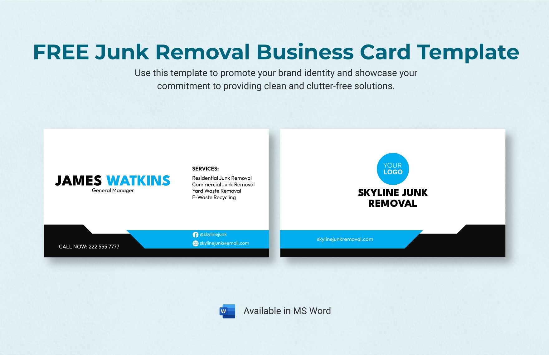 Free Printable Business Cards Templates Word