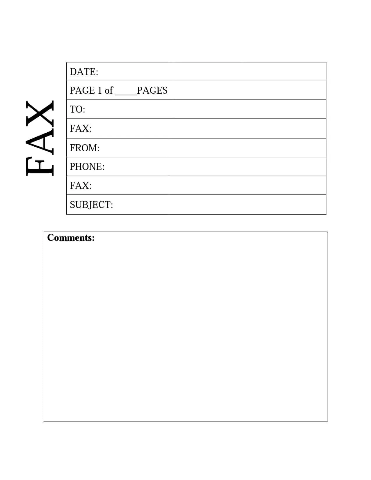 FREE Editable Fax Cover Sheet Template Word PDF Excel Image Worksheets Library