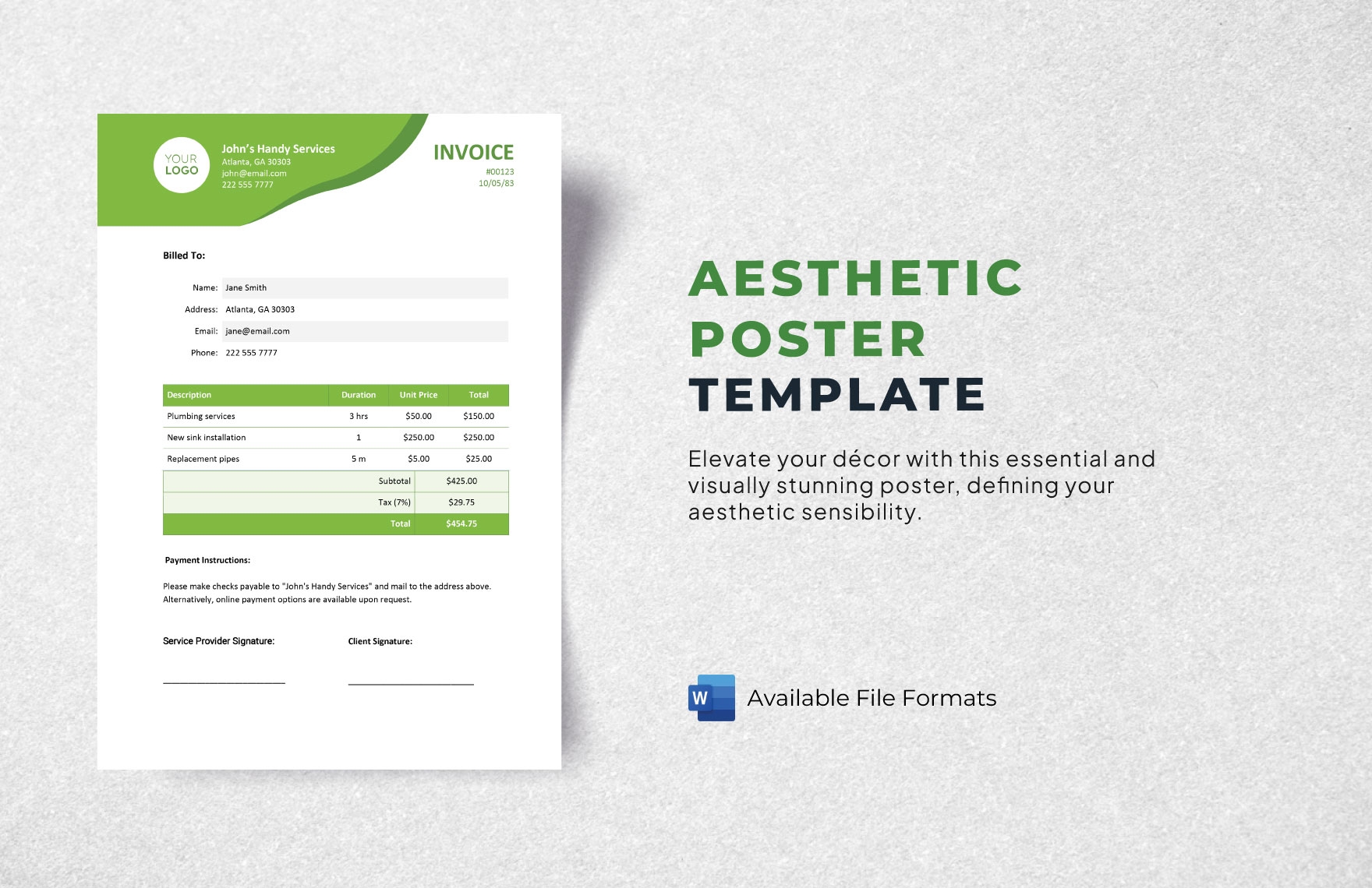 Free Printable Invoices Word