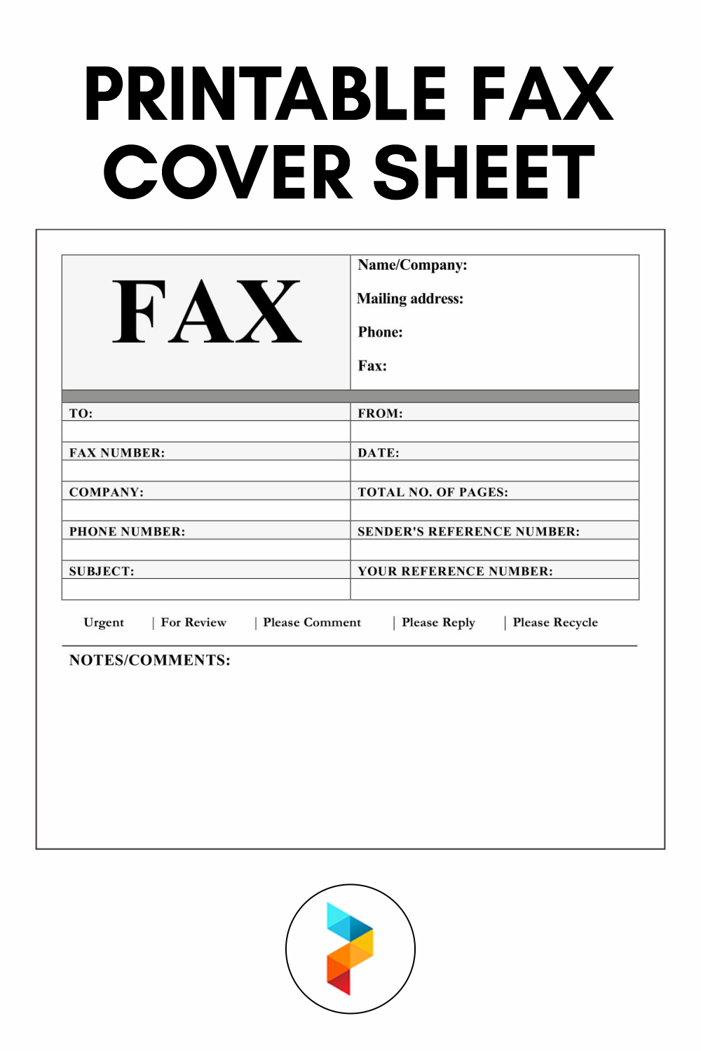 Free Fax Cover Sheet Printable Printable