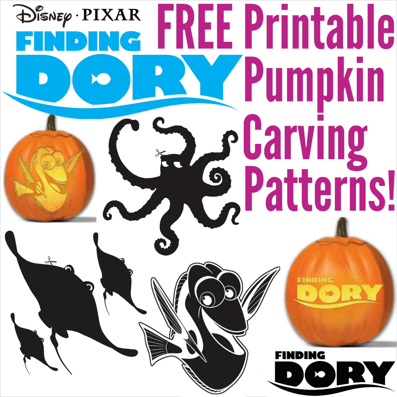 Pumpkin Carving Templates Free Printable Fish