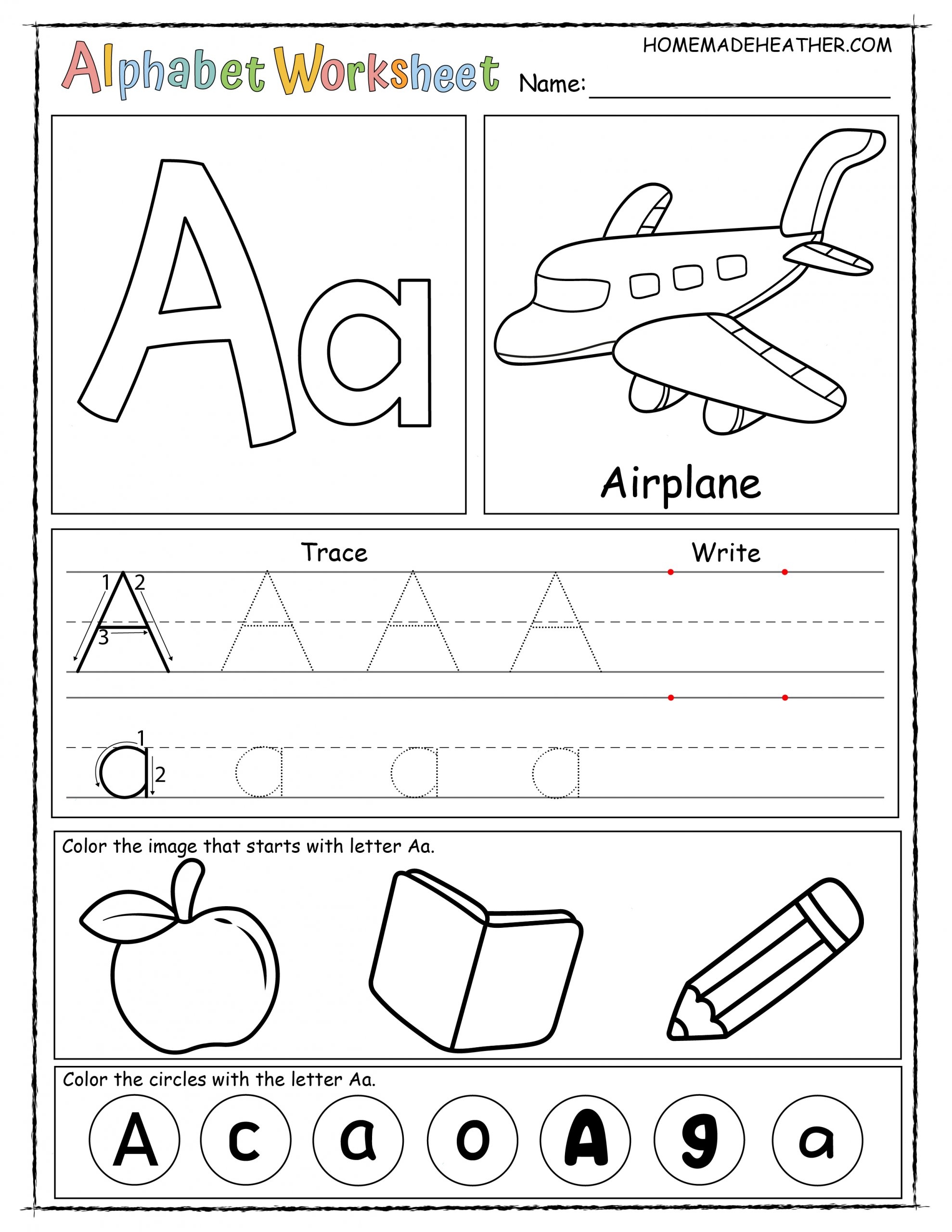 free free preschool worksheet alphabet printables download free