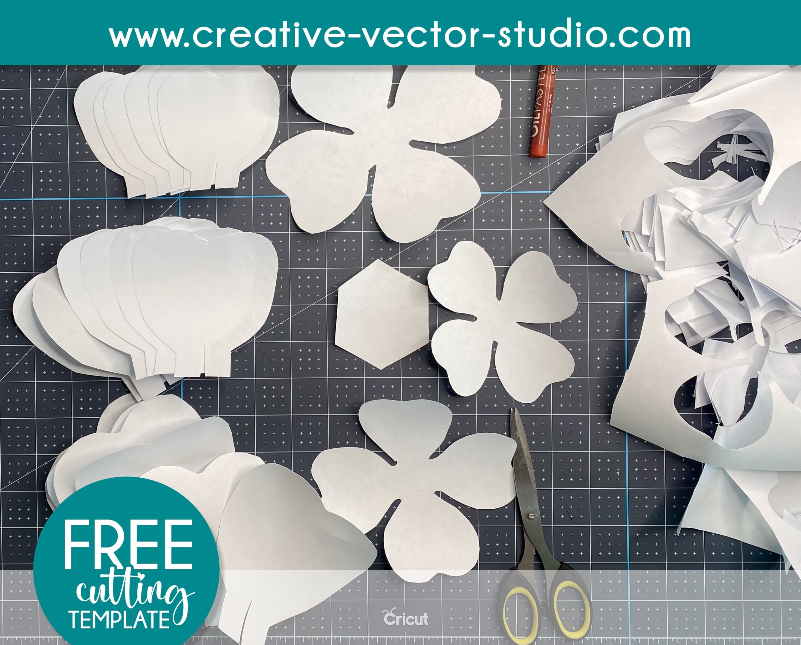 Free Giant Paper Rose Template Creative Vector Studio Worksheets Library