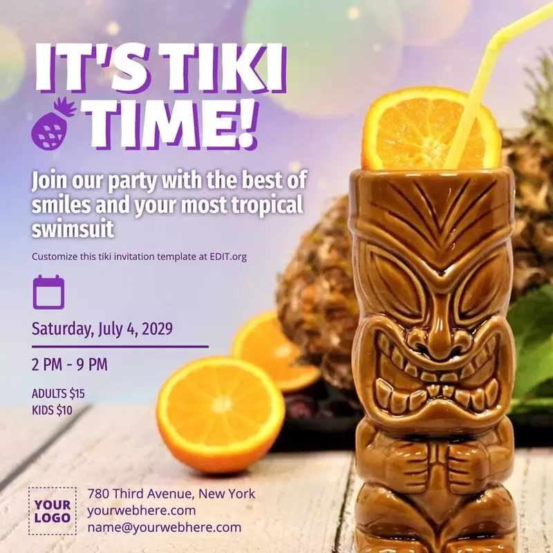 Free Hawaiian Luau Invitation Templates To Customize Online