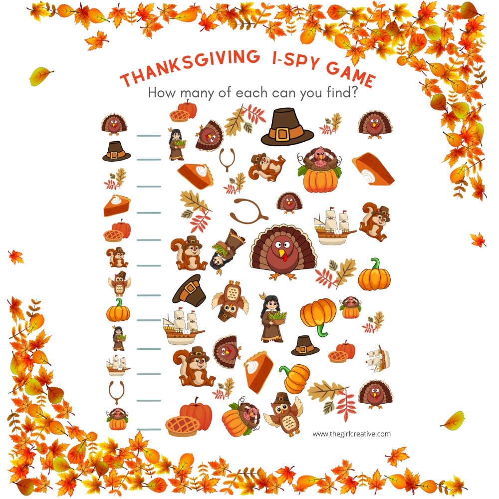 Free I Spy Thanksgiving Printables The Girl Creative