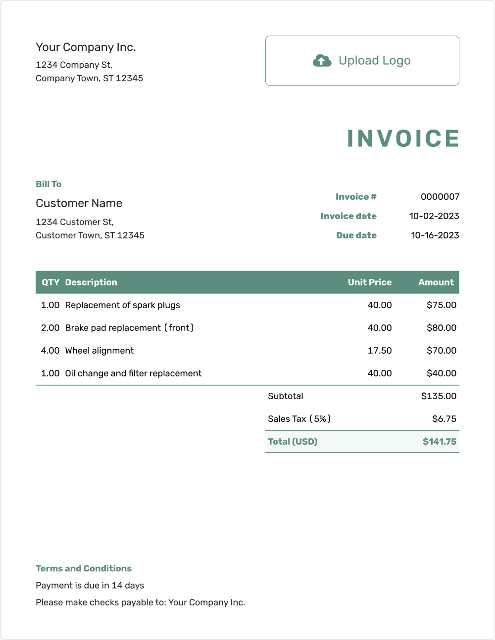 Free Invoice Template Business Templates Docelf
