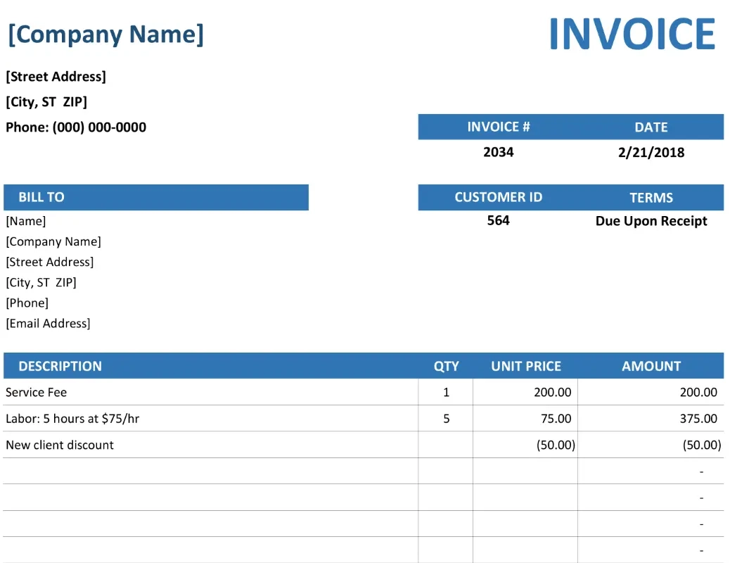 Free Invoice Template Microsoft Create Worksheets Library