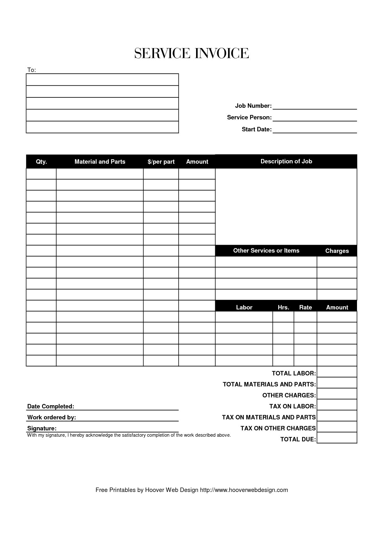 Free Invoice Templates To Fill In And Print Willmamondamic1989 s Ownd