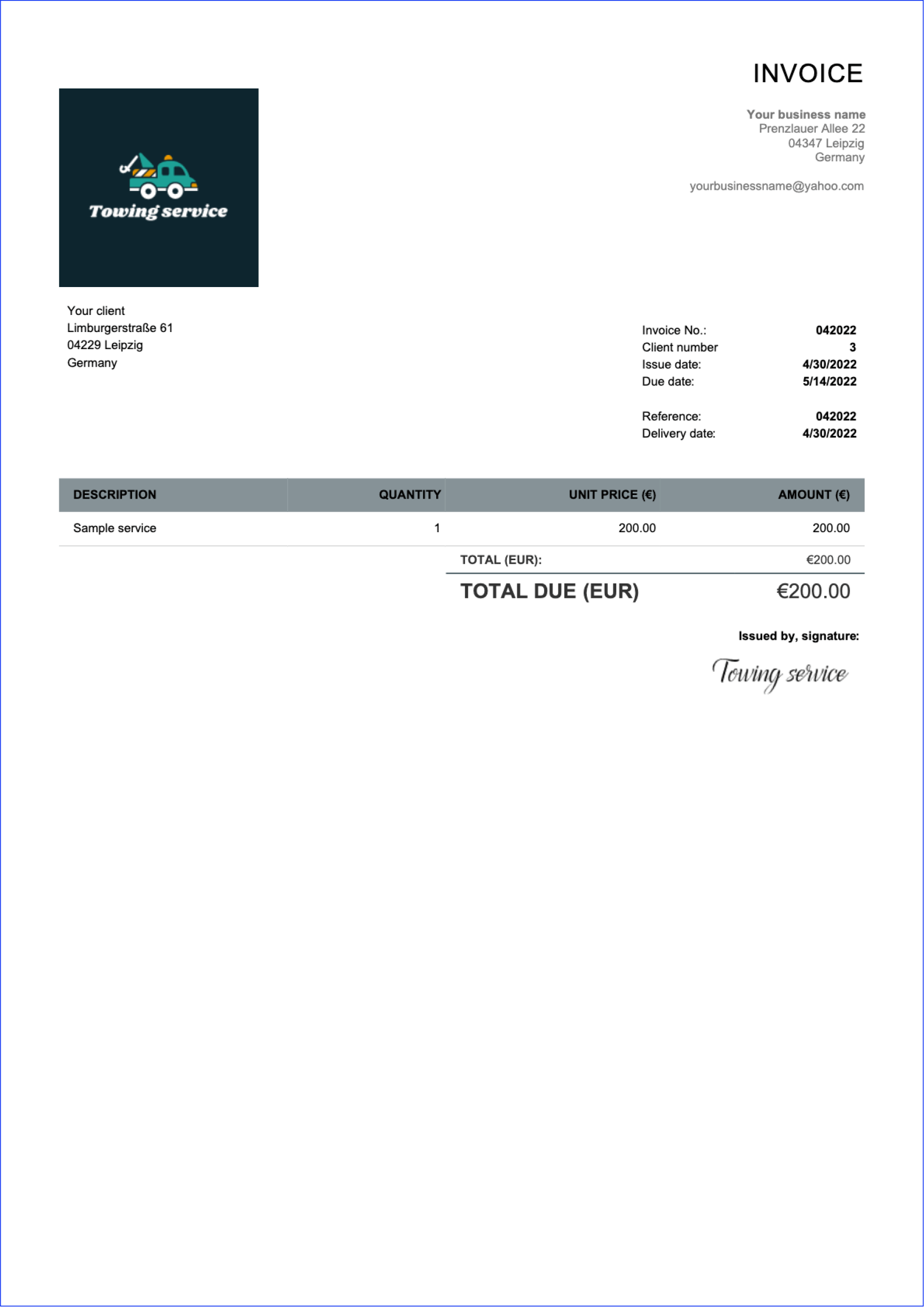 Free Invoice Templates Word Excel Google Docs