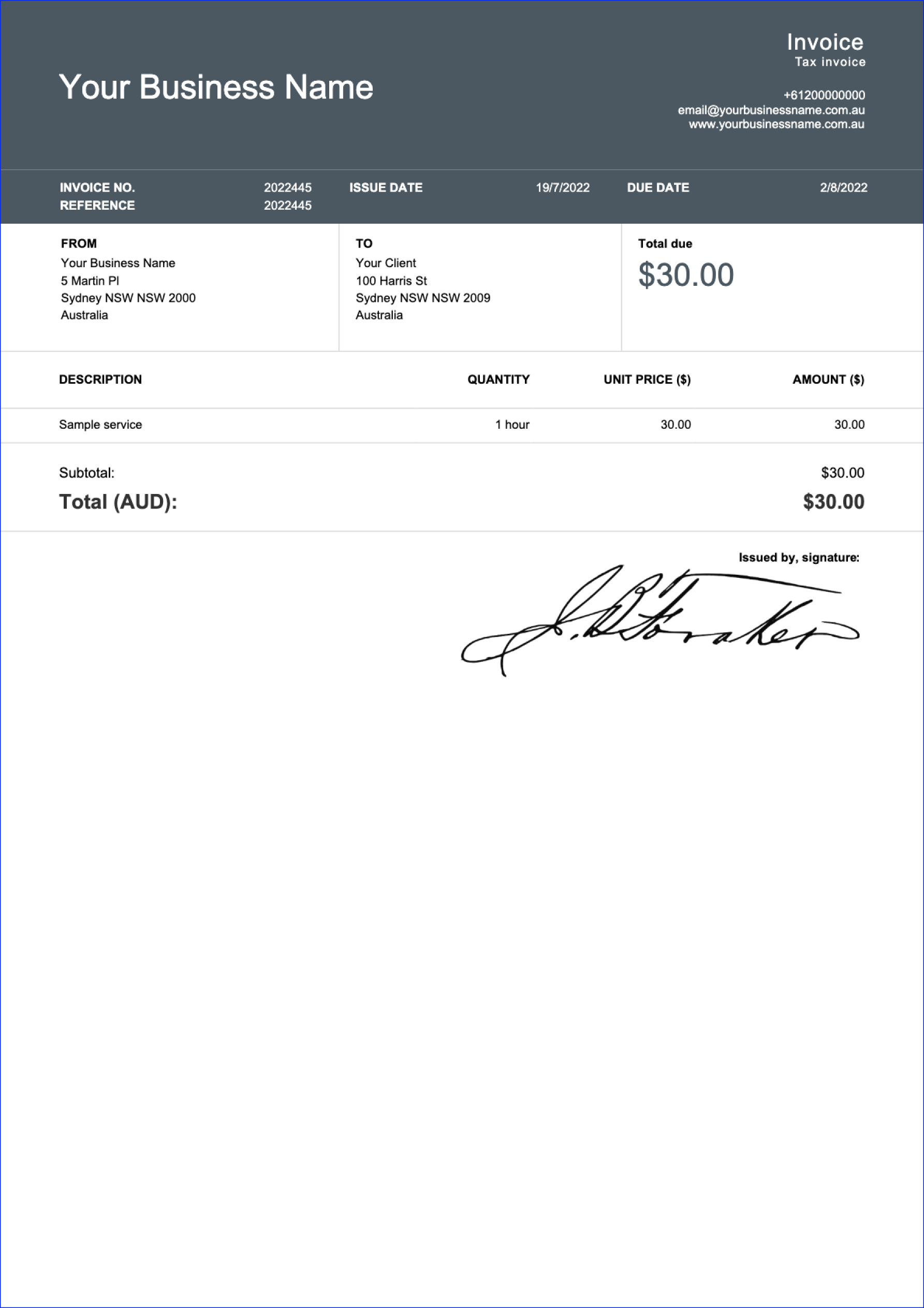 Free Invoice Templates Word Excel Google Docs