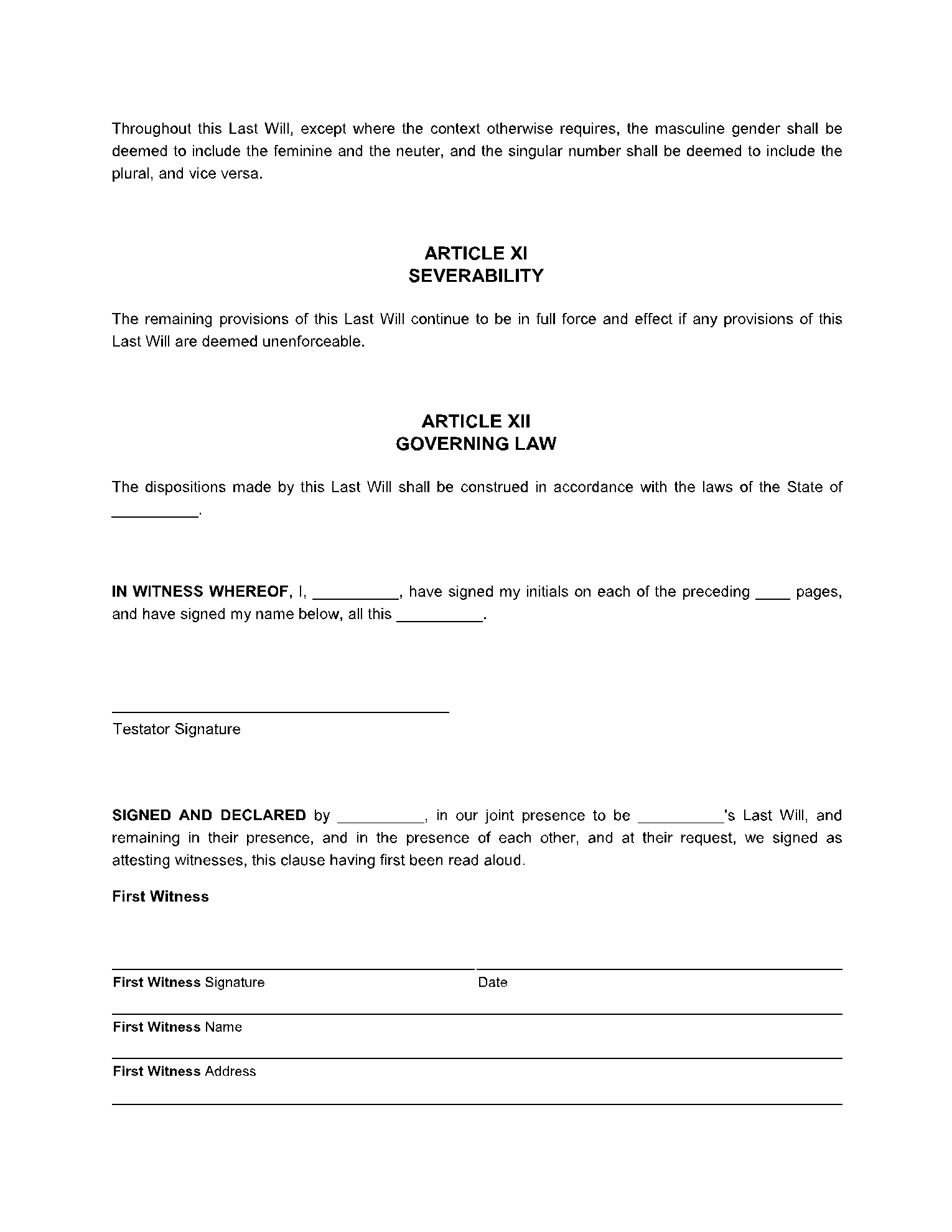 Free Printable Living Will Forms Florida