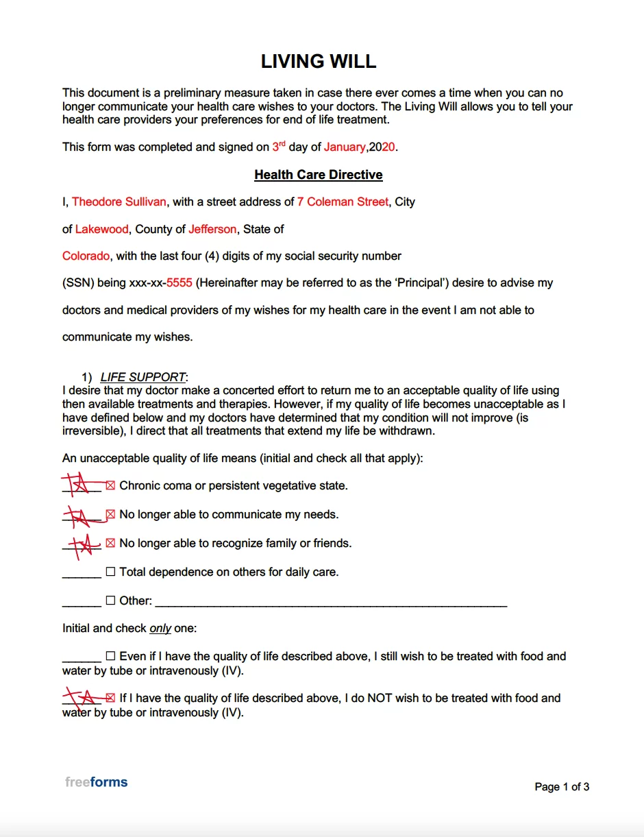 Free Printable Living Will Form Mississippi