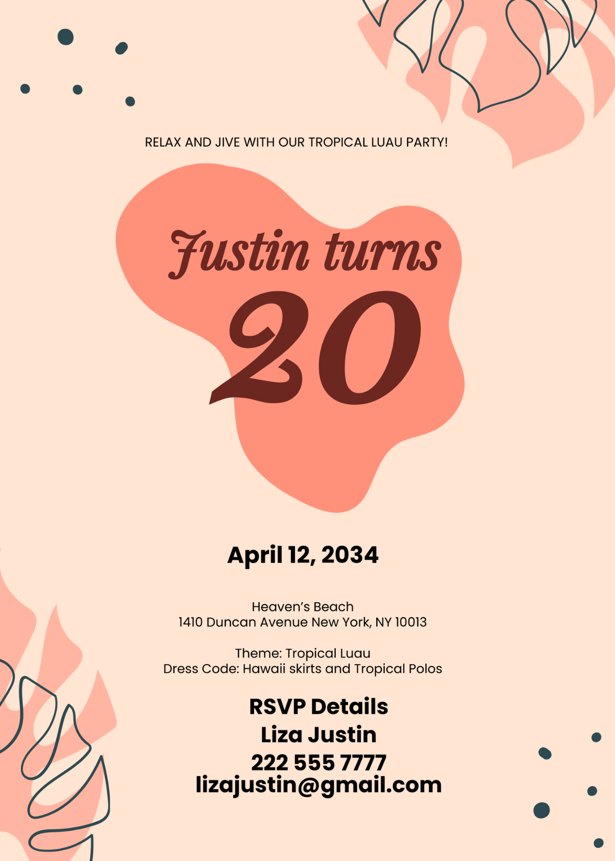 Free Printable Invitations Hawaii Luau