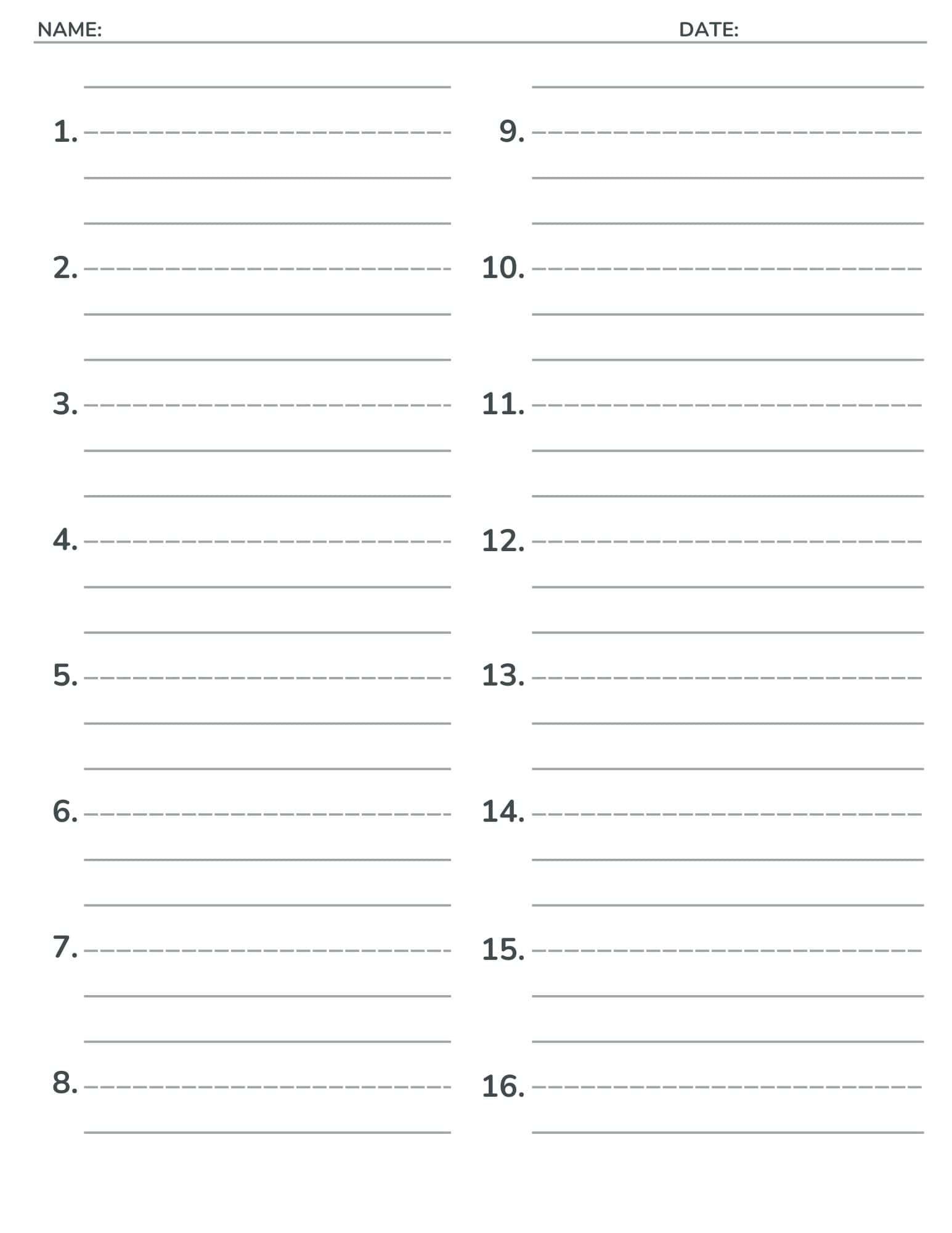Free Printable Lined Paper Sheets