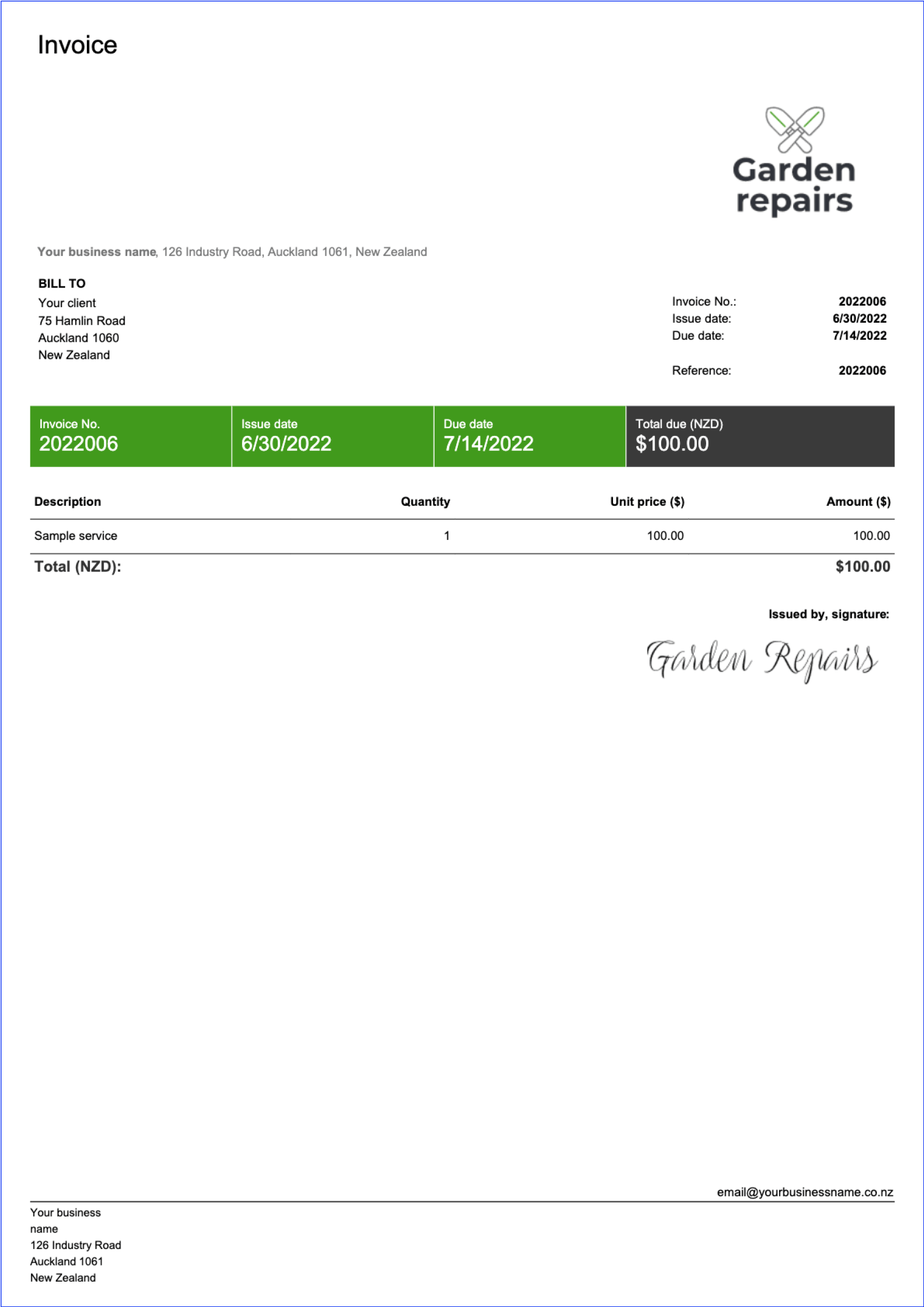 Free Online PDF Invoice Generator Ready In A Few Clicks