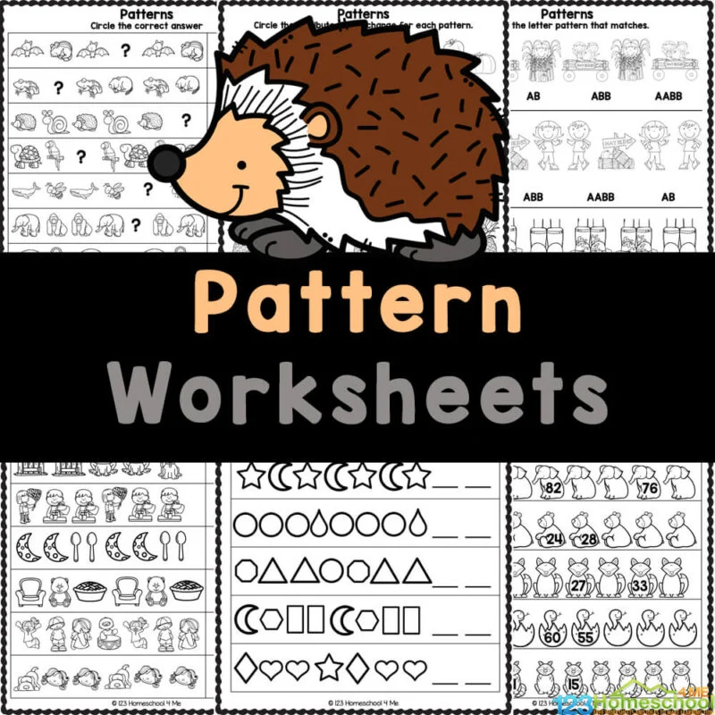free pattern worksheets for preschool kindergarten and first grade