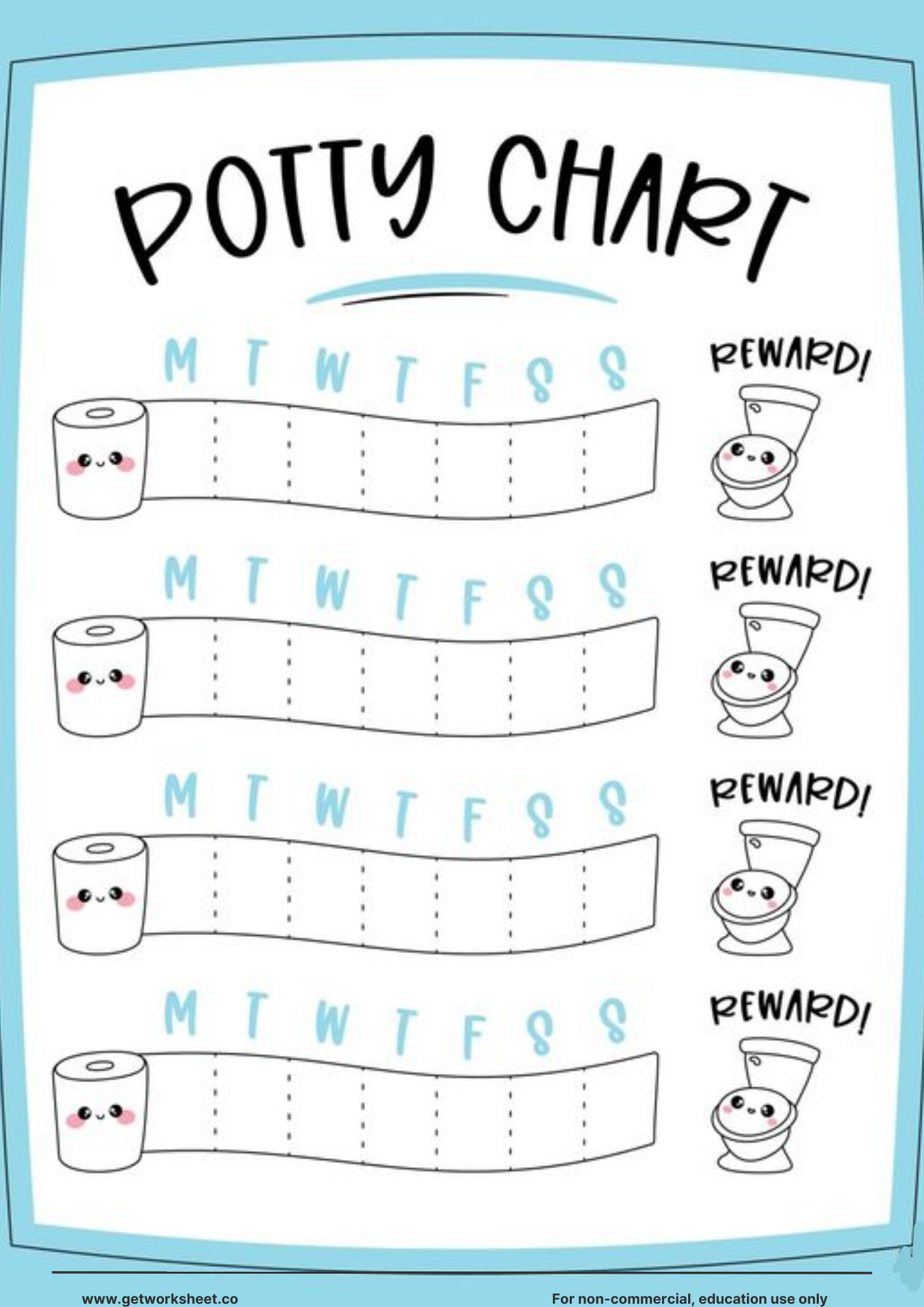 Free Potty Training Chart Printable Worksheets Get Worksheet