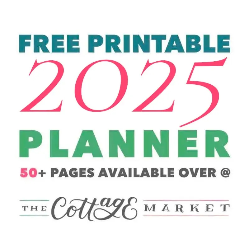 Free Printable 2025 Planner The Cottage Market