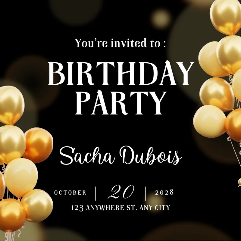 Free Printable Adult Birthday Invitation Templates Canva