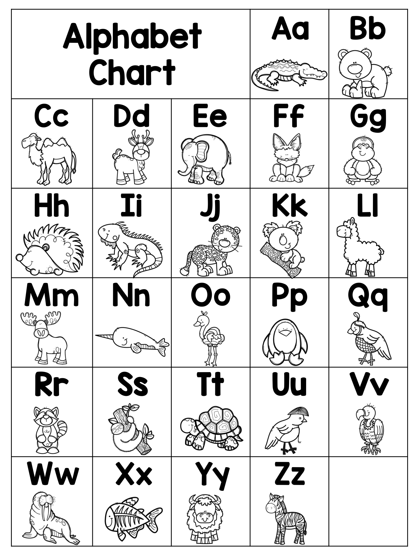 Free Printable Alphabet Chart Printable Design Resources