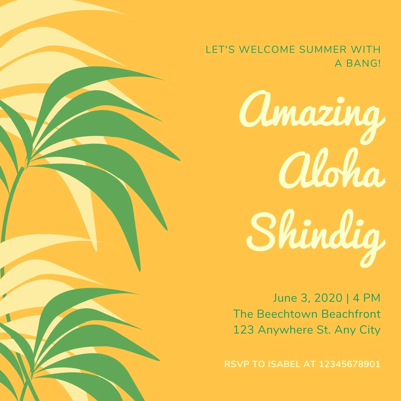 Free Printable And Customizable Luau Invitation Templates Canva