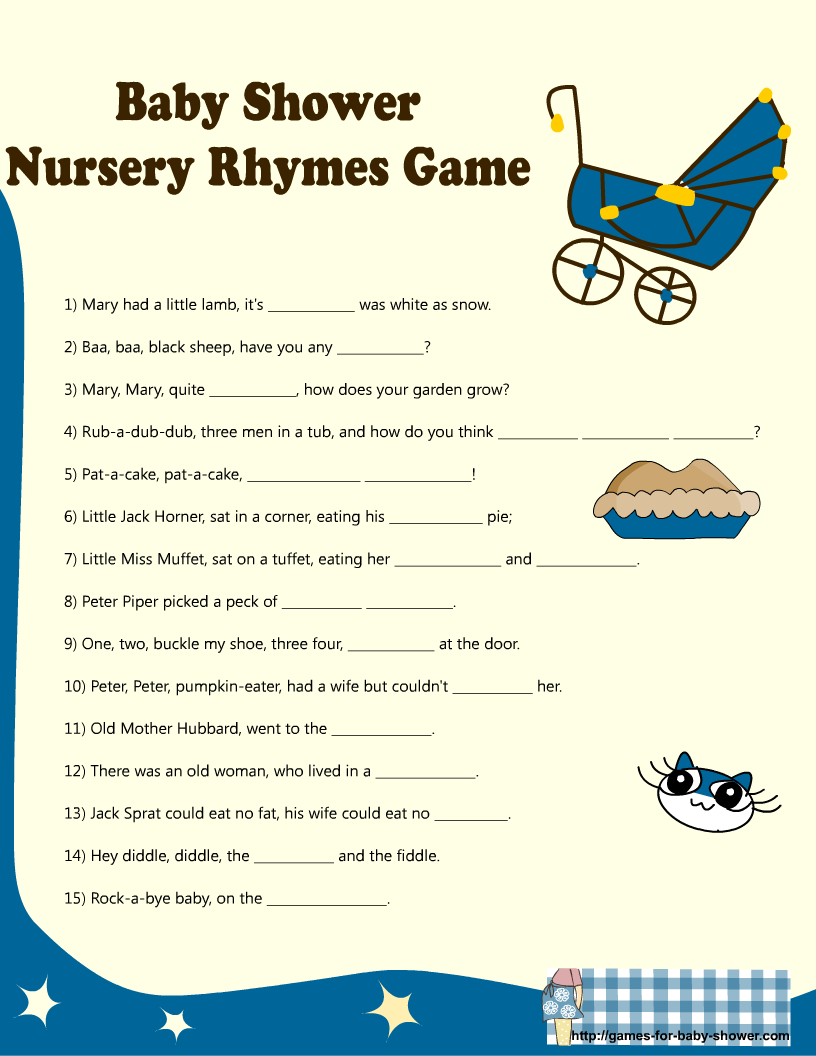 Free Printable Baby Shower Games Templates Free Printable Baby Shower Games Templates