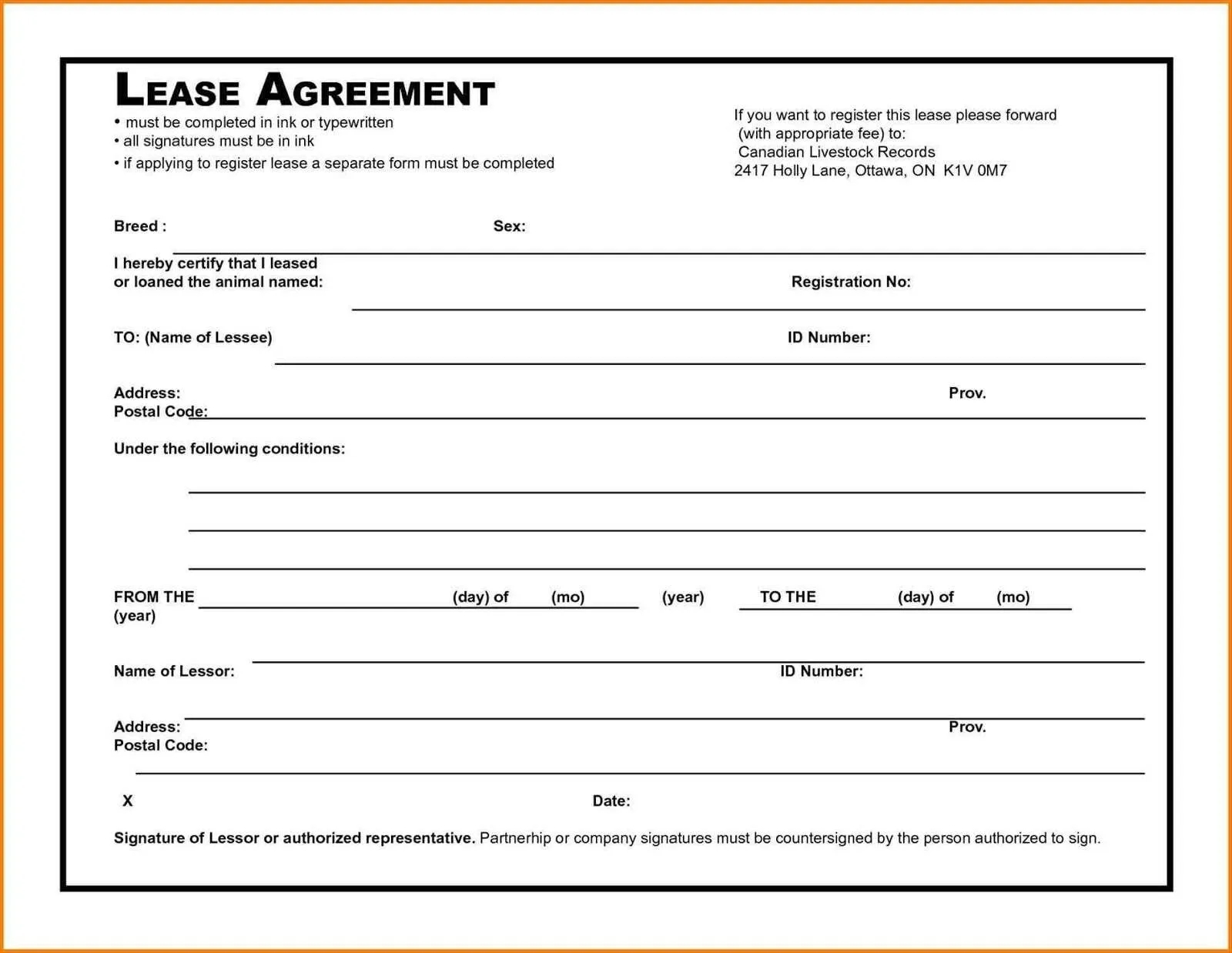 Simple Rental Agreement Forms Free Printable